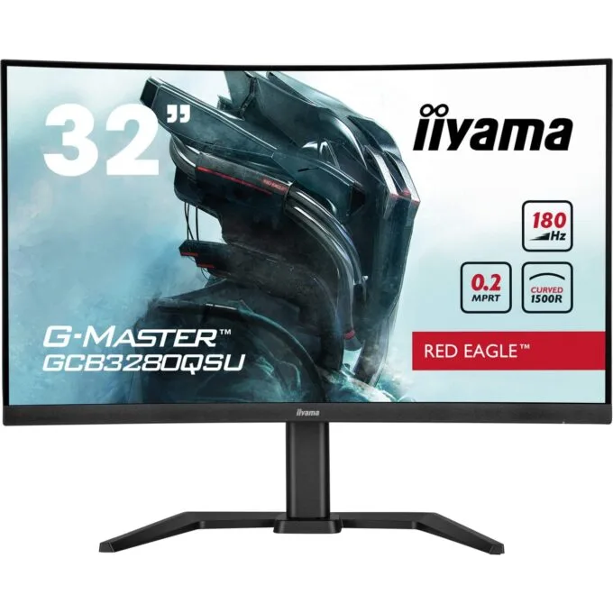 IIYAMA Monitor - GCB3280QSU-B2 - 31.5" Curved Lift, 16:9, 2x HDMI + DP — image 2
