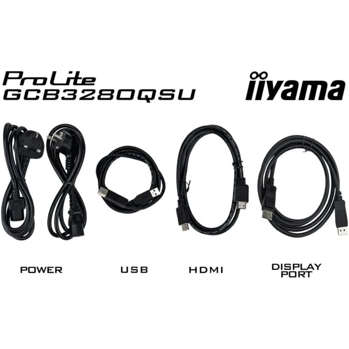 IIYAMA Monitor - GCB3280QSU-B2 - 31.5" Curved Lift, 16:9, 2x HDMI + DP — image 4