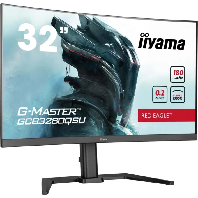 IIYAMA Monitor - GCB3280QSU-B2 - 31.5" Curved Lift, 16:9, 2x HDMI + DP — image 1