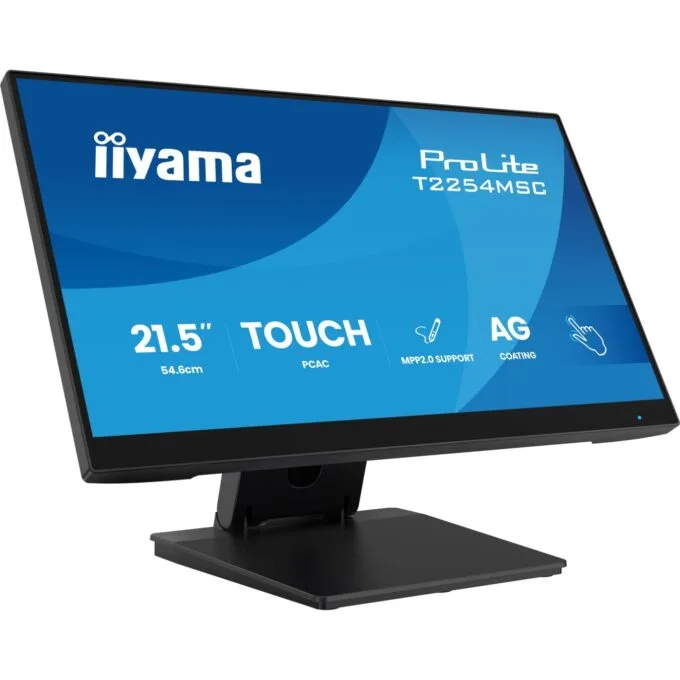 IIYAMA Monitor - T2254MSC-B2AG - 54.6 cm (21.5 in), 16:9, M-Touch HDMI+DP+USB — image 1
