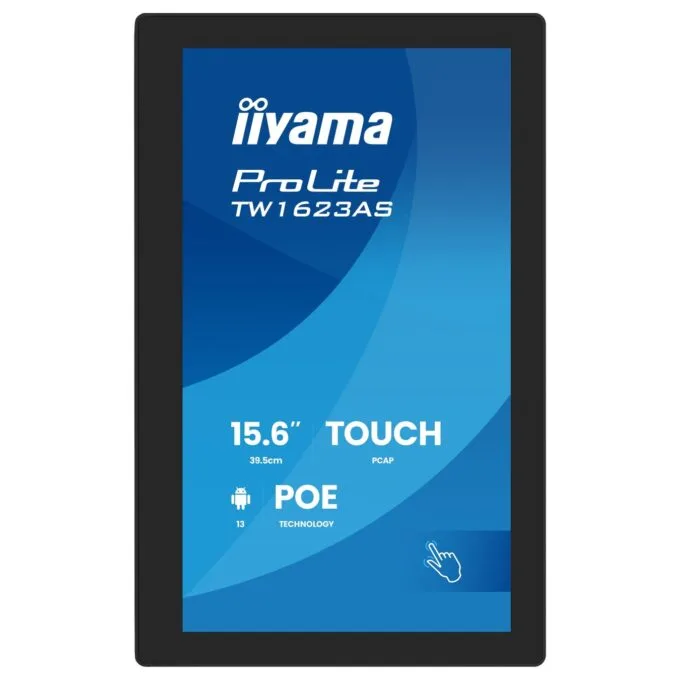 iiyama ProLite - TW1623AS-B3P - 39.5cm 15.6' (1920x1080) 16:9 IPS 30ms 60Hz HDMI USB LAN PoE VESA Speaker Black — image 4