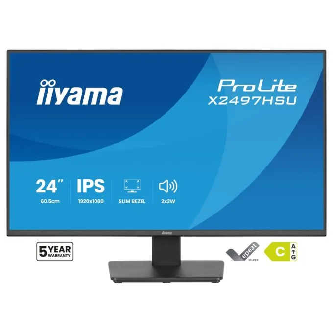 iiyama ProLite - X2497HSU-B1 - 60.5 cm (23.8") (1920x1080) 16:9 IPS 4ms 120Hz HDMI DisplayPort USB VESA Speaker Black — image 8