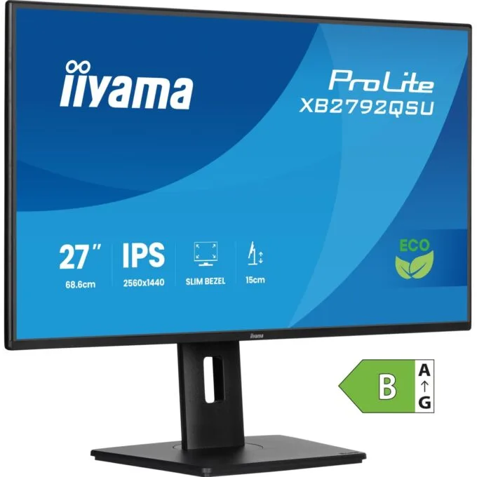 IIYAMA ProLite XB2792QSU-B1 27" QHD IPS 120Hz USB Hub - Black — image 1