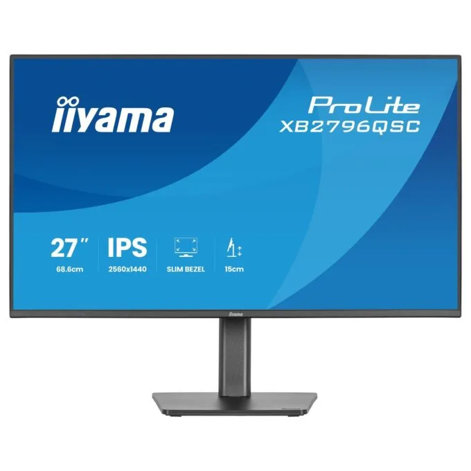 iiyama ProLite - XB2796QSC-B1 - 68.5cm 27' (2560x1440) 16:9 IPS 4ms 75Hz HDMI USB-C USB VESA Speaker Black — image 2