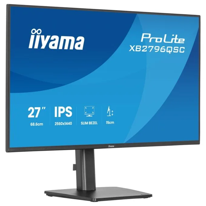 iiyama ProLite - XB2796QSC-B1 - 68.5cm 27' (2560x1440) 16:9 IPS 4ms 75Hz HDMI USB-C USB VESA Speaker Black — image 1