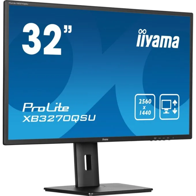IIYAMA ProLite XB3270QSU-B1 31.5" IPS QHD 100Hz Monitor - 2xHDMI DP USB — image 1