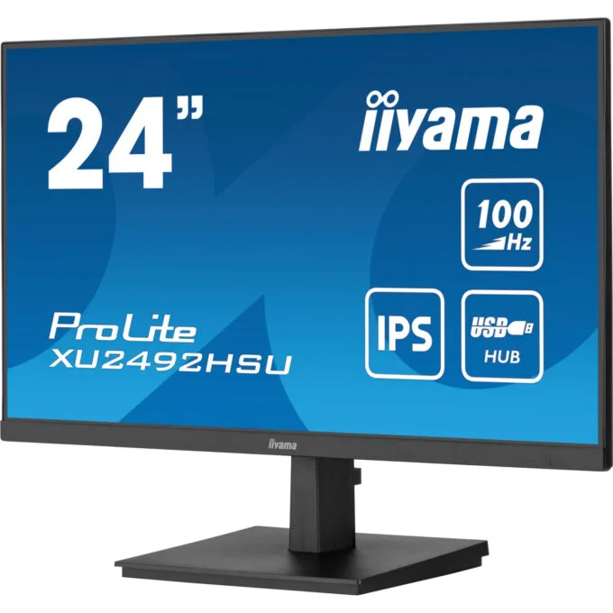 iiyama ProLite XU2492HSU-B6 - 23.8-inch IPS Full HD Monitor, 100Hz, HDMI+DP, 4x USB-A Hub, 2x2W Speakers, Black — image 8