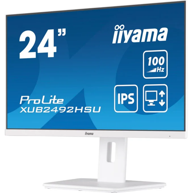 iiyama ProLite XUB2492HSU-W6 24" IPS FHD Monitor - White, 1080p, 100Hz, 0.4ms — image 7