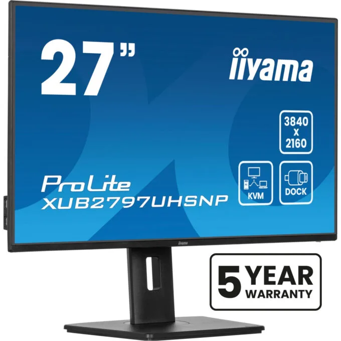iiyama ProLite XUB2797UHSNP-B1 27" 4K IPS Monitor USB-C 96W KVM RJ45 — image 1
