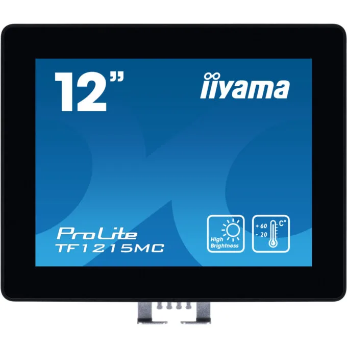 IIYAMA TF1215MC-B1 - 12.1" PCAP 10pt Touchscreen (4:3) - Black, HDMI+DP+VGA, IP65 — image 2