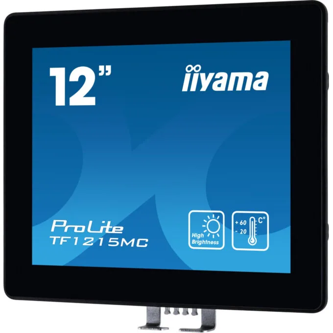 IIYAMA TF1215MC-B1 - 12.1" PCAP 10pt Touchscreen (4:3) - Black, HDMI+DP+VGA, IP65 — image 3