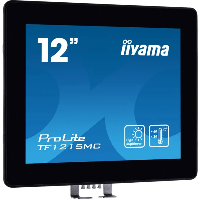 IIYAMA TF1215MC-B1 - 12.1" PCAP 10pt Touchscreen (4:3) - Black, HDMI+DP+VGA, IP65 — image 1
