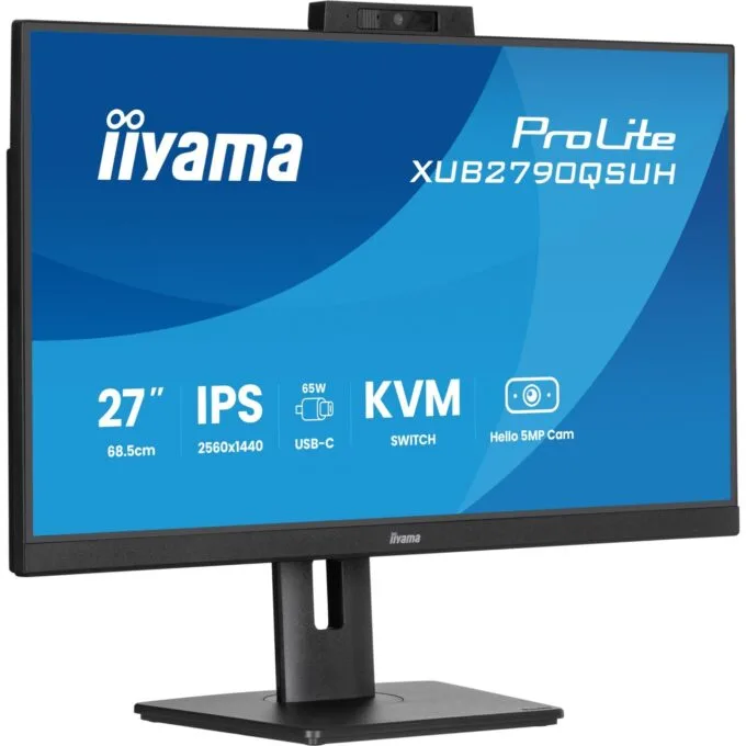 IIYAMA TFT - XUB2790QSUH - 27'' IPS QHD (2560x1440), HDMI/DP/USB-C, KVM hv, Black — image 1