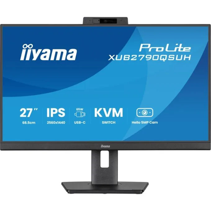 IIYAMA TFT - XUB2790QSUH - 27'' IPS QHD (2560x1440), HDMI/DP/USB-C, KVM hv, Black — image 2