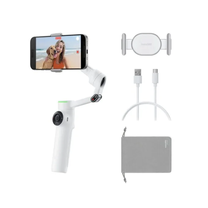 Insta360 Gimbal Stabilizer for Smartphone USB-C - Flow 2 Pro - Standard Version (White) A.I. Powered — image 7