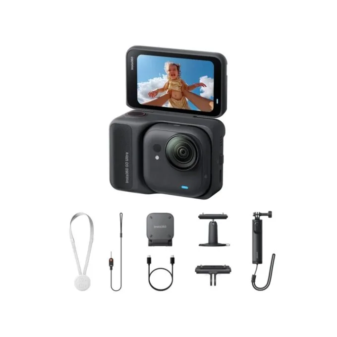 Insta360 GO Ultra Creator Bundle Midnight Black - Mini 2-in-1 Tripod, Quick Release Mount, Pivot Mnt — image 1