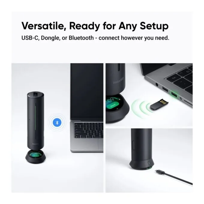 Insta360 Wave Graphite Black - AI Speakerphone with 8-Mic Array — image 9