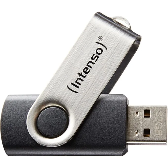Intenso Basic Line Stick 8GB USB 2.0 - Black & Silver — image 1
