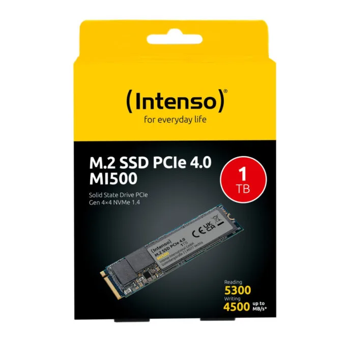 Intenso MI500 1TB M.2 NVMe SSD - PCIe 4.0 x4 5300 MB/s - 3836460 — image 1