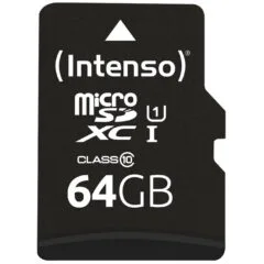 Intenso microSDXC 64GB UHS-I U1 Class 10 – 90 MB/s (Model 3423490) – Blister Pack