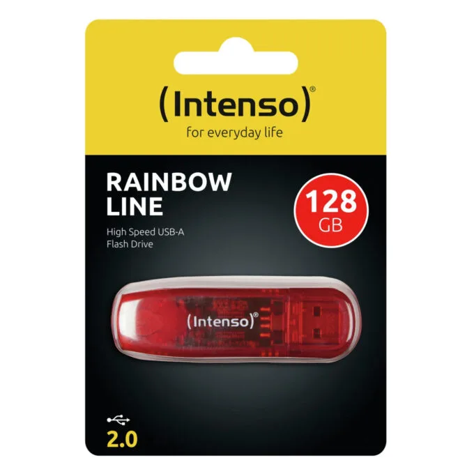 Intenso Rainbow Line USB Stick - 3502491 - 128GB, Red Transparent, USB 2.0 — image 4