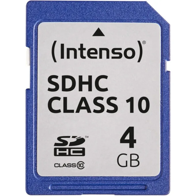 Intenso SDHC Card - 3411450 - 4 GB, Class 10, 25 MB/s, Black — image 1