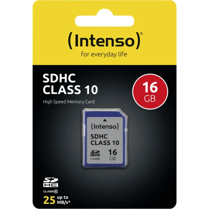 Intenso SDHC Memory Card - 3411470 - 16GB, Class 10, 25 MB/s, Black — image 2