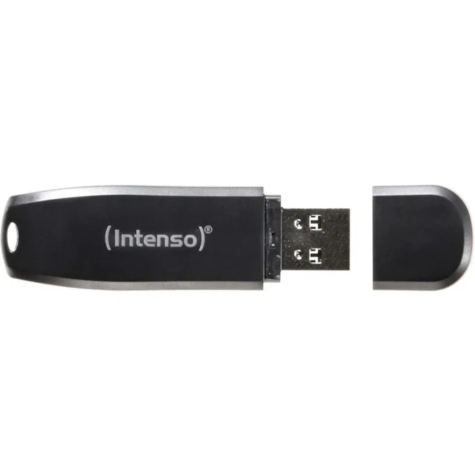 Intenso Speed Line USB 3.2 Gen1 Flash Drive - 64 GB - Black - USB Type-A - 70 MB/s — image 2