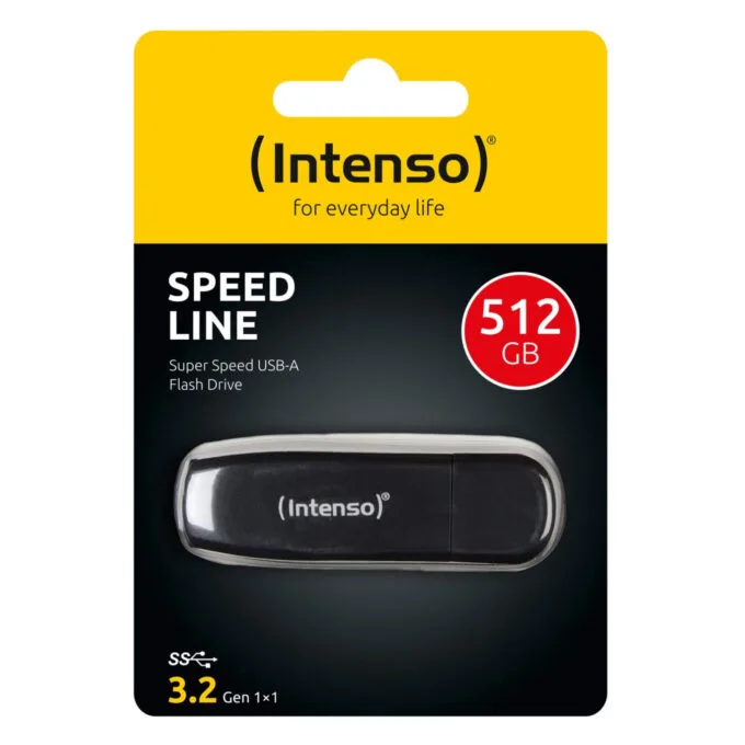 Intenso Speed Line USB Stick - 3533493 - 512GB, USB 3.2 Gen1 (3.0), Black — image 3