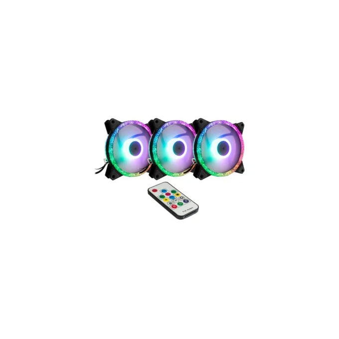 Inter-Tech Argus RS-07 RGB 120mm 3-Fan Set 900-1200 RPM — image 1