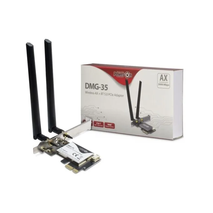Inter-Tech DMG-35 USB 2.0 Netzwerkadapter - DMG-35 - Dual-band PCIe WLAN/Bluetooth, 3000 Mbit/s, Bluetooth 5.0, Windows 10 — image 4