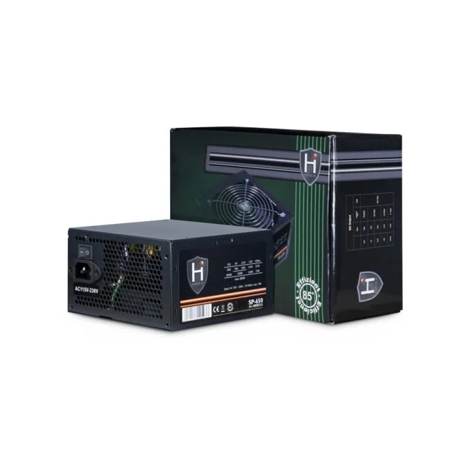 Inter-Tech HIPOWER SP-650 650W ATX Power Supply - Black — image 1