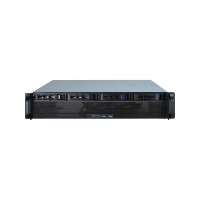 Inter-Tech IPC 2U-2404S - 2U Rackmount chassis - Black/Silver, Micro-ATX — image 2