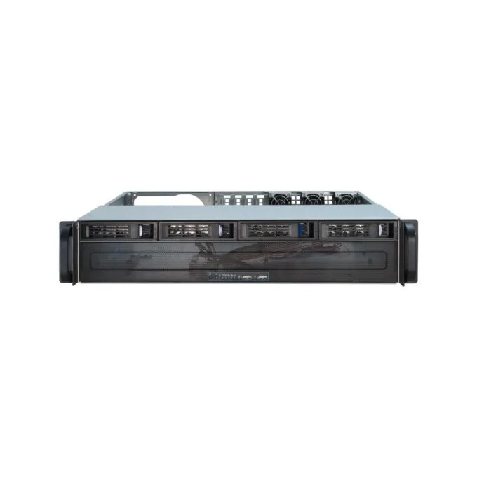 Inter-Tech IPC 2U-2404S - 2U Rackmount chassis - Black/Silver, Micro-ATX — image 3