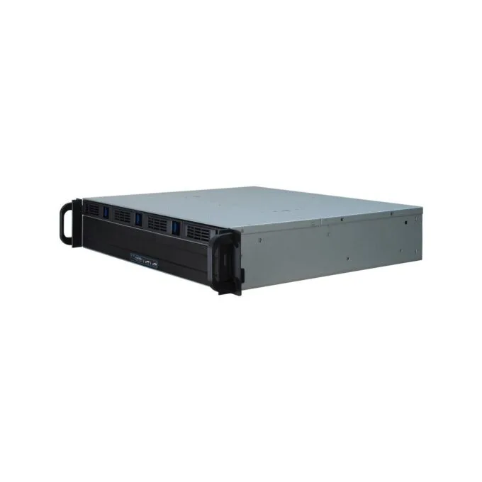 Inter-Tech IPC 2U-2404S - 2U Rackmount chassis - Black/Silver, Micro-ATX — image 4