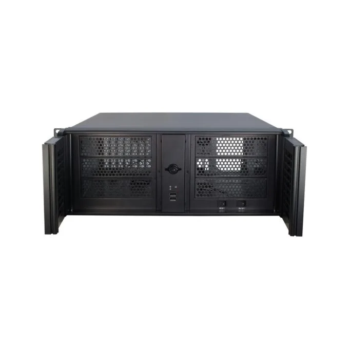 Inter-Tech IPC 4U-4098-S 4U Rackmount Server Case - Black Steel ATX/Micro-ATX/Mini-ITX — image 3