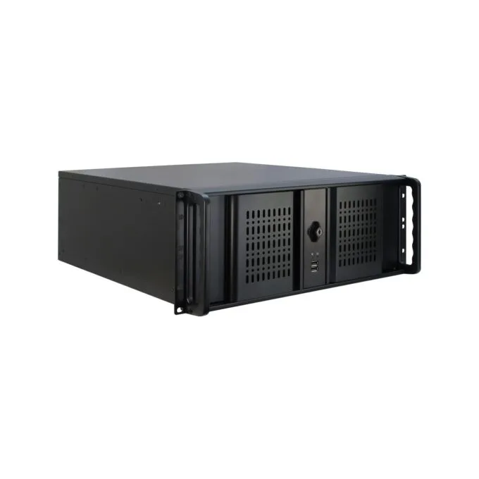 Inter-Tech IPC 4U-4098-S 4U Rackmount Server Case - Black Steel ATX/Micro-ATX/Mini-ITX — image 1