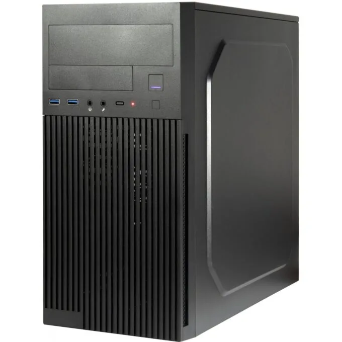Inter-Tech IT-6521 Straight Micro-ATX/Mini-ITX Micro Tower PC Case - Black — image 1