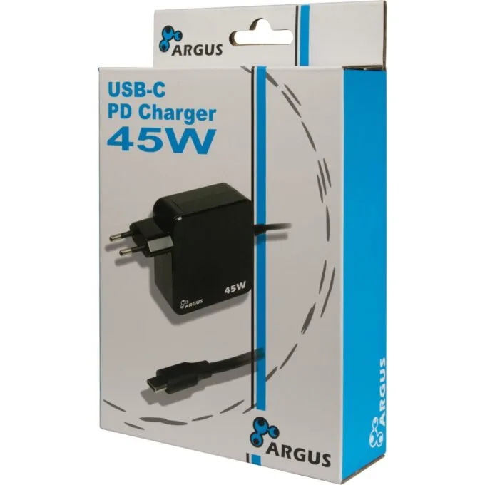 Inter-Tech USB-C 45W Charger - PD-2045 - Black — image 2