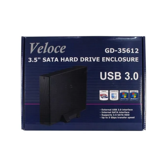 Inter-Tech Veloce External Storage Enclosure - GD-35612 - 8cm compact design — image 6