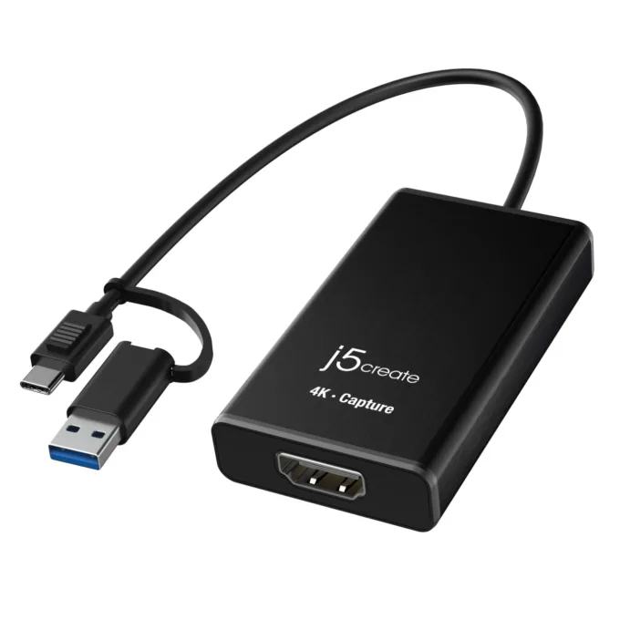 j5create Capture Card - JVA11 - HDMI to USB-C A 2K Windows Android — image 2