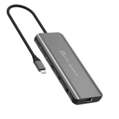 j5create JCD398 USB-C Dual 4K MST Dock HDMI RJ45 USB Audio 100W PD