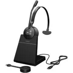 Jabra Engage 55 SE Mono - Link400c - Black, USB-C wireless headset with stand