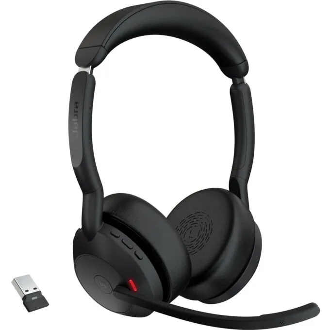 Jabra Evolve2 55 MS Stereo USB-A Headset with Charging Stand — image 1