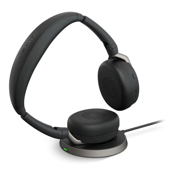 Jabra Evolve2 65 Flex Link380c UC Stereo with Charging Stand - Link380c - Black, USB-C & BT5.2, Stereo, Over-ear — image 3