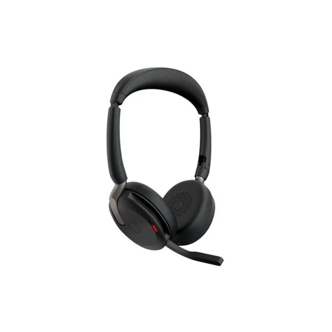 Jabra Evolve2 65 Flex Link380c UC Stereo with Charging Stand - Link380c - Black, USB-C & BT5.2, Stereo, Over-ear — image 1