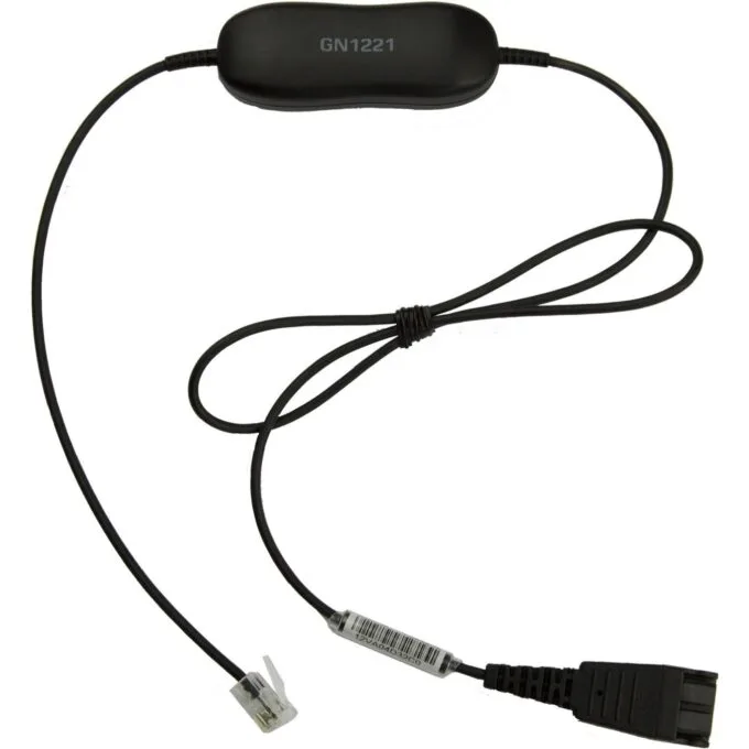 JABRA Smart Cord QD to RJ9 Cable - Straight 0.8 m with 8-Position Switch Configurator for STD Variants Headset — image 1