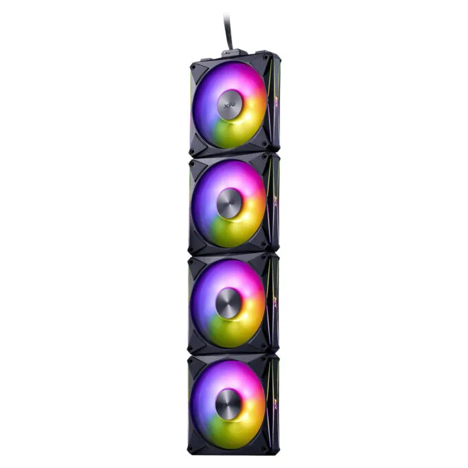K COOLER XPG Hurricane MAG 120 ARGB PWM Lüfter 120mm schwarz 4er Pack — image 1