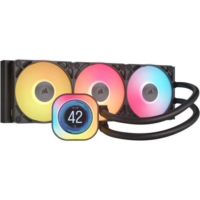 K CORSAIR WAK iCUE LINK TITAN 360 RX LCD AIO 360mm - 360RX LCD - 3x120mm PWM Fans — image 1
