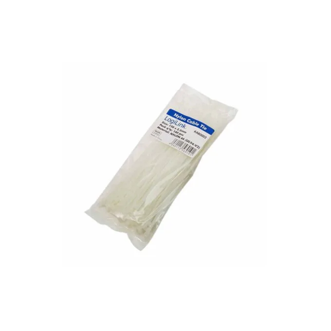 KAB0002 150mm CABLES TIES WHITE LOGILINK — image 1